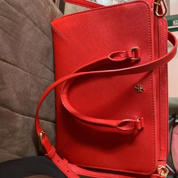 Tory burch red purse hot sale